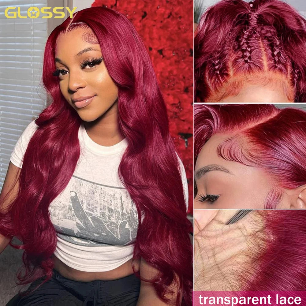 Body Wave Burgundy Hd Lace Human Hair