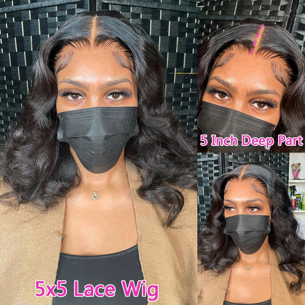 Body Wave Bob Wig Brazilian Human Hair