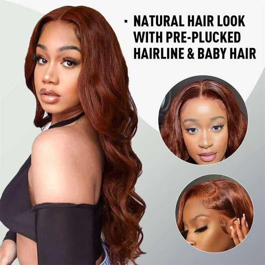 Reddish Brown Body Wave Human Hair