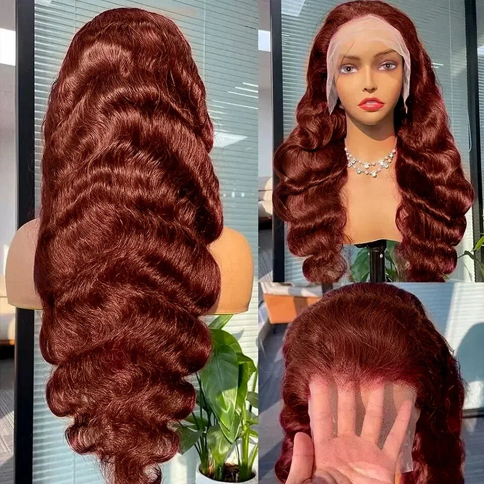 Reddish Brown Body Wave Human Hair