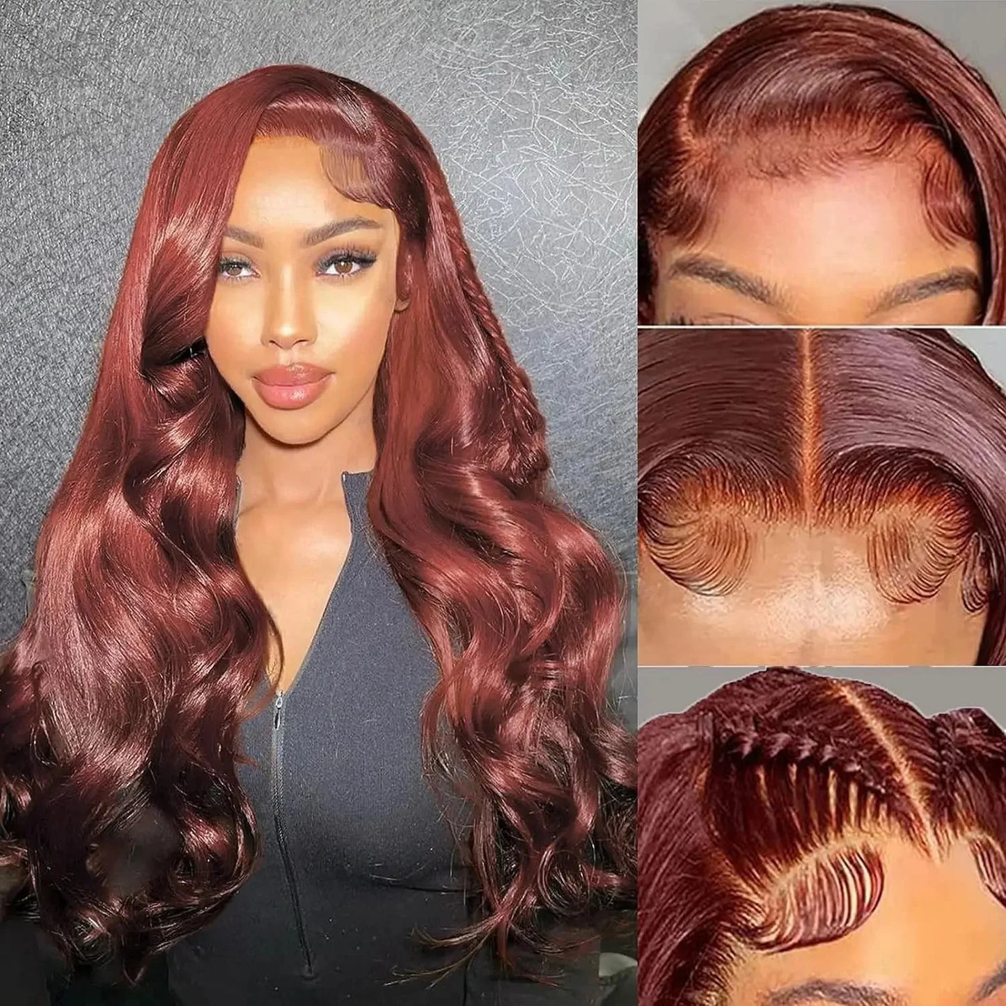 Reddish Brown Body Wave Human Hair