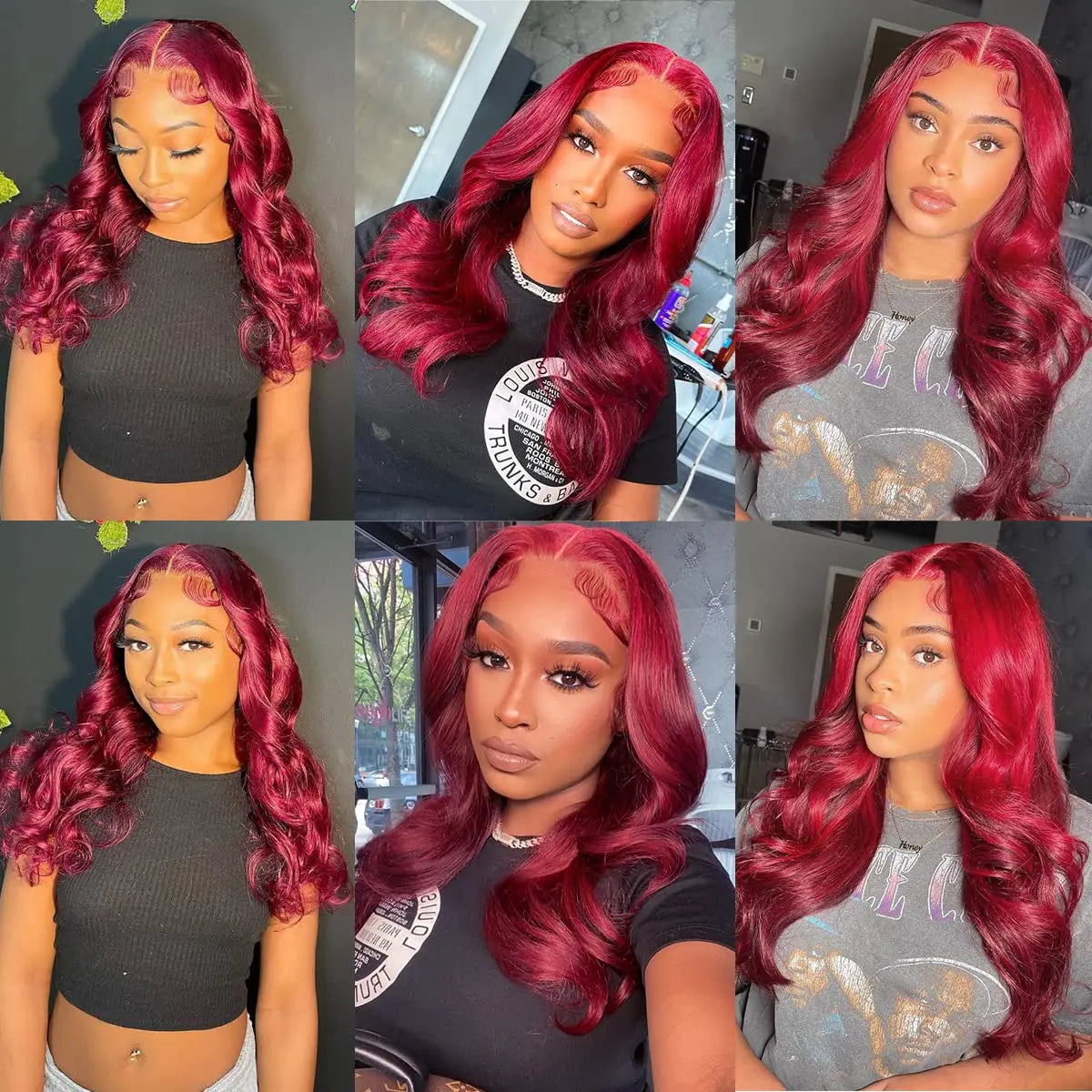 Body Wave Burgundy Hd Lace Human Hair